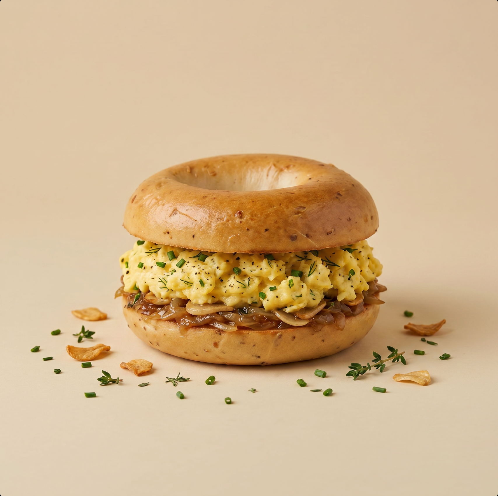 Bagel Ajos y Cebolla