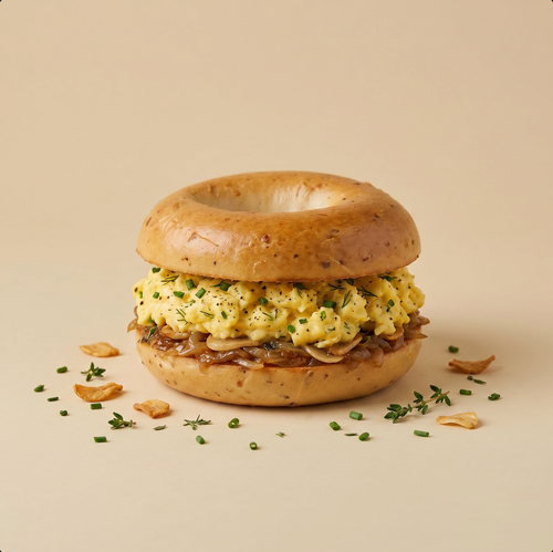 Bagel Ajos y Cebolla